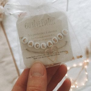 Bracelet perles « la classe » pour maîtresse ou atsem