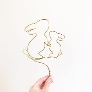 Duo de lapins cake topper