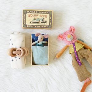 « Nos petites dents de lait » Petite-souris garçon & lange étoiles