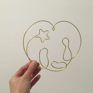 Crèche en filaire doré