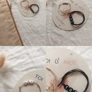 Duo de bracelets perles et cœur – St Valentin