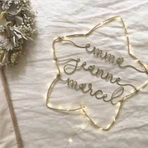Etoile personnalisée la lumineuse – 2 prénoms