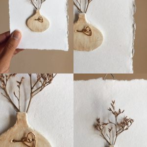 Petite carte fleurie « dame jeanne sable »