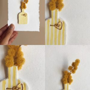 Petite carte fleurie « mimosa »