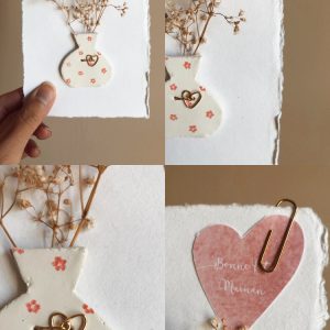 Petite carte fleurie « petites fleurs roses »