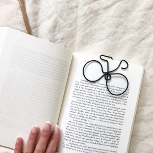 Vélo/marque-page en filaire ombré