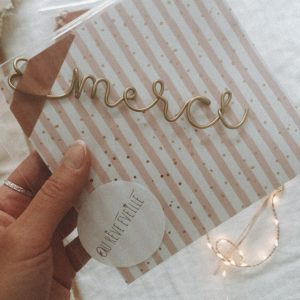 Marque-page en filaire « mot/prénom » personnalisable