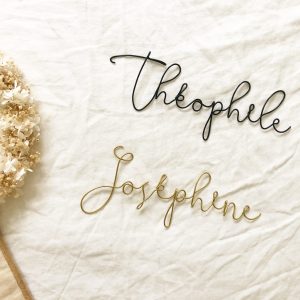 « Prénom/mot en filaire doré » 5 lettres