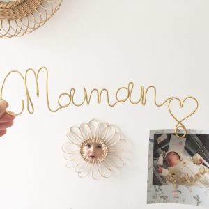 Mot ou prénom en filaire et porte-photo 5 lettres