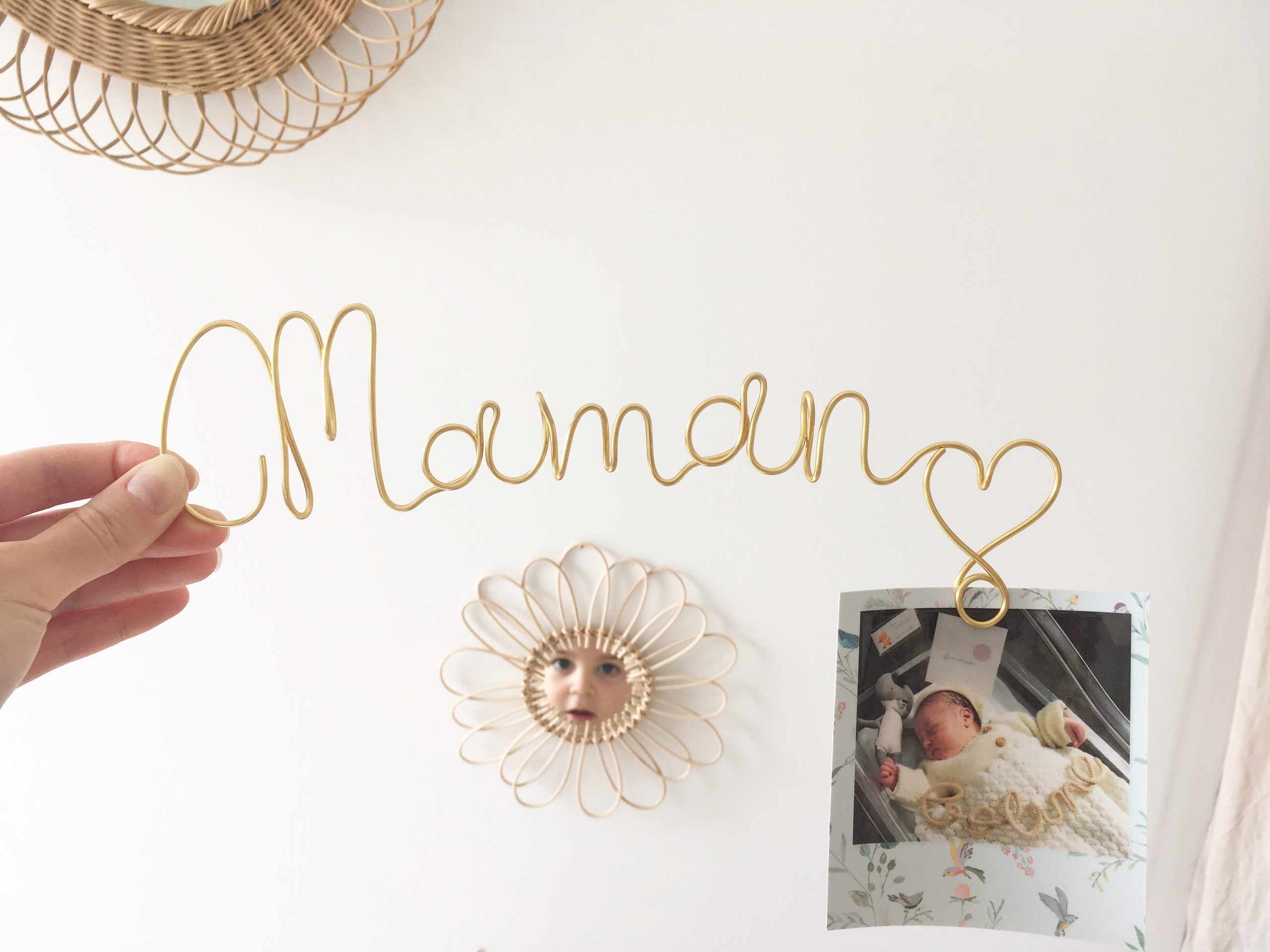 Mot ou prénom en filaire et porte-photo 5 lettres