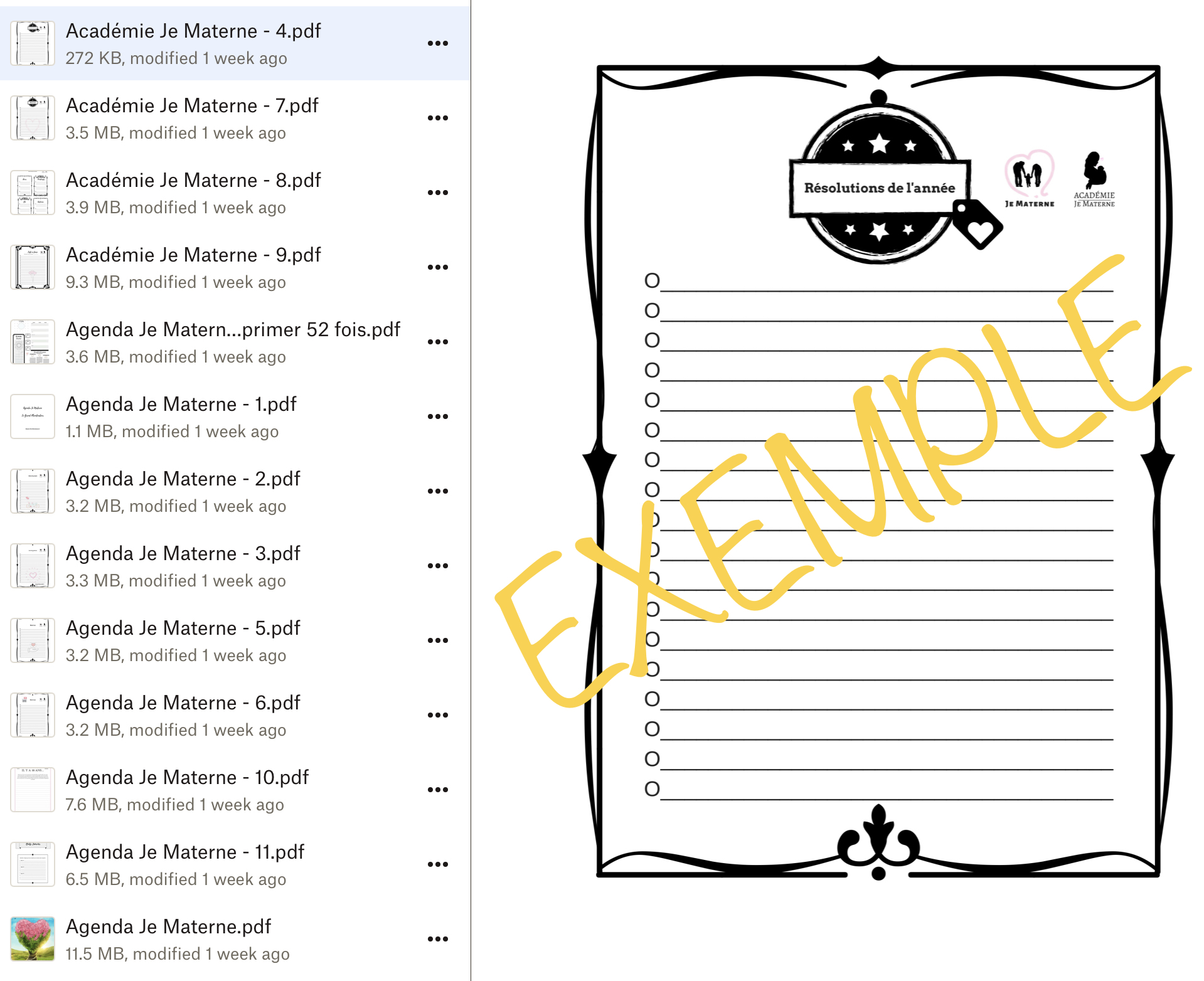 Agenda familial numérique Je Materne – Le Grand Planificateur «Suis ton coeur!» – Image 5
