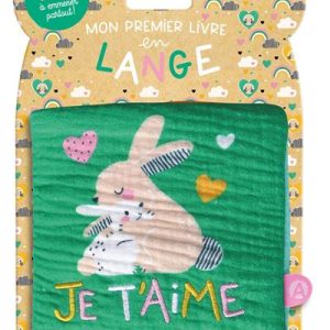 Mon premier livre tissu en lange – Je t’aime