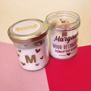 Bougie fleurie cire naturelle