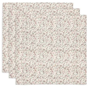 Lange Gaze de Coton 70x70cm Retro Flowers (lot de 3)