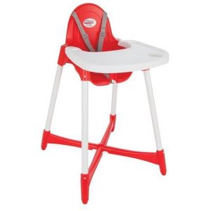 Chaise haute d’alimentation avec ceinture de sécurité pratique de 6 à 36 mois ( Rouge)