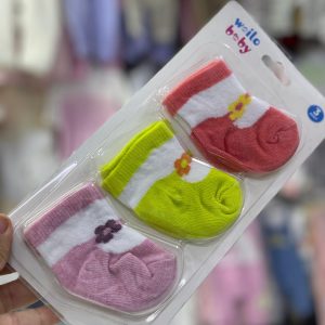 Pack de 3 chaussettes bébé coton