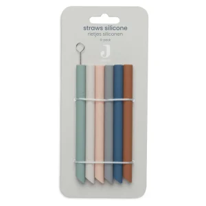 Pailles silicone multicolore 6 unités Jollein