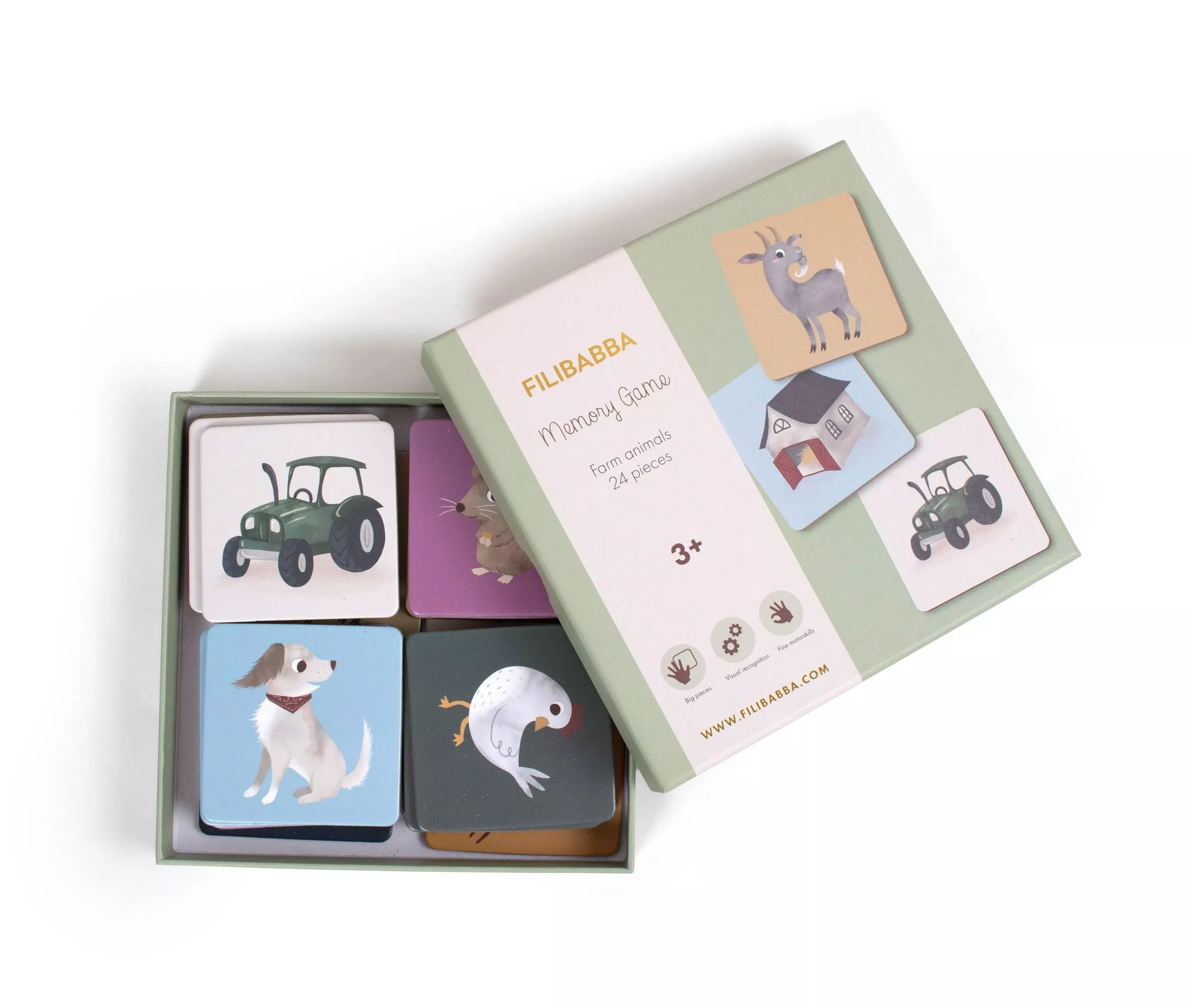 Jeu Memory 24 pièces – Animaux de la ferme – Image 5