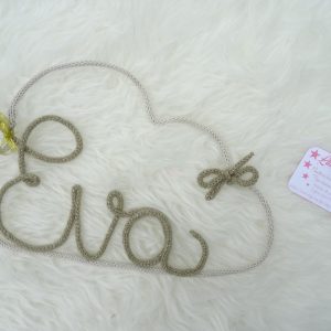 Prénom de bébé en tricotin