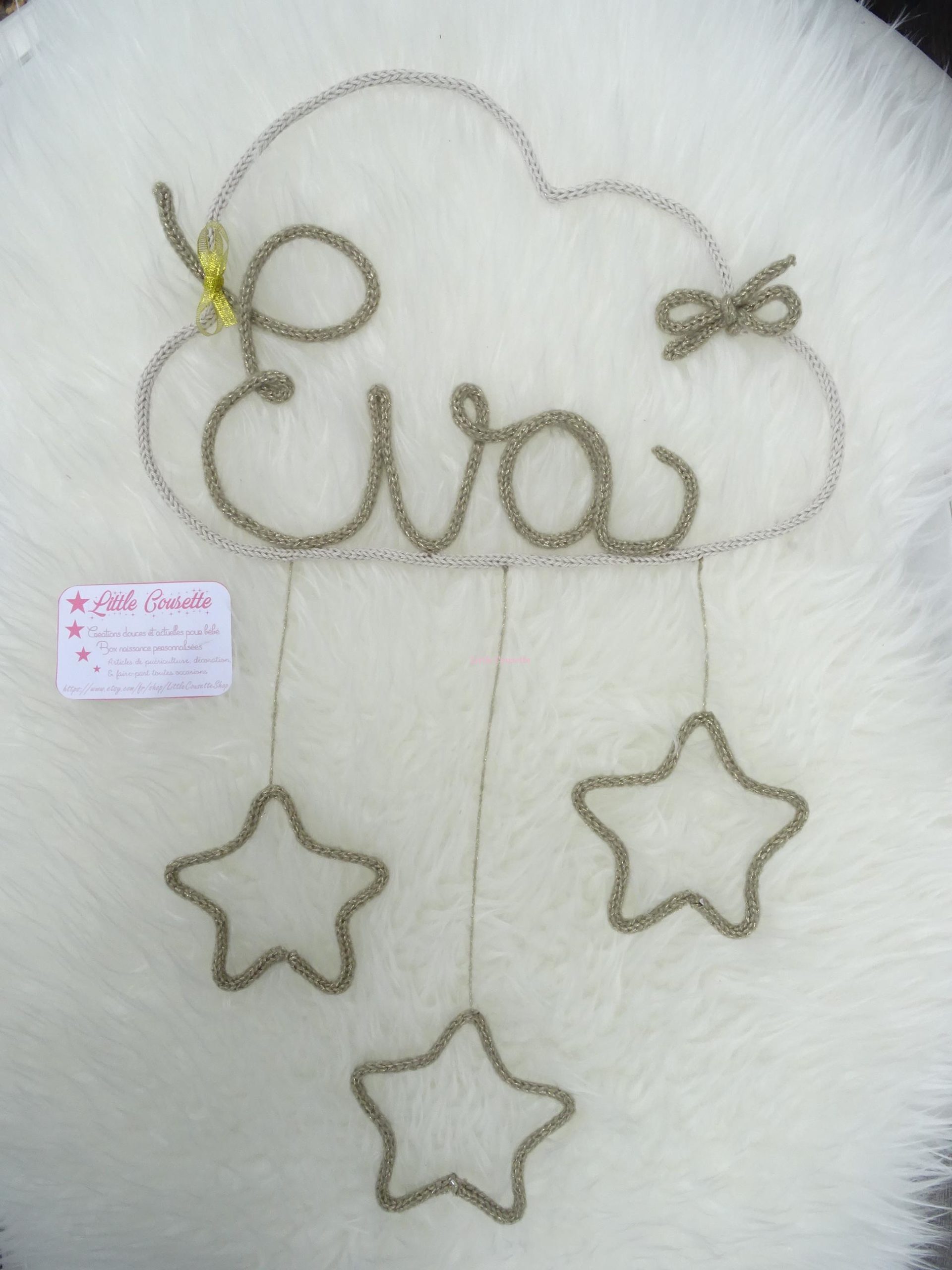 Prénom de bébé en tricotin – Image 5