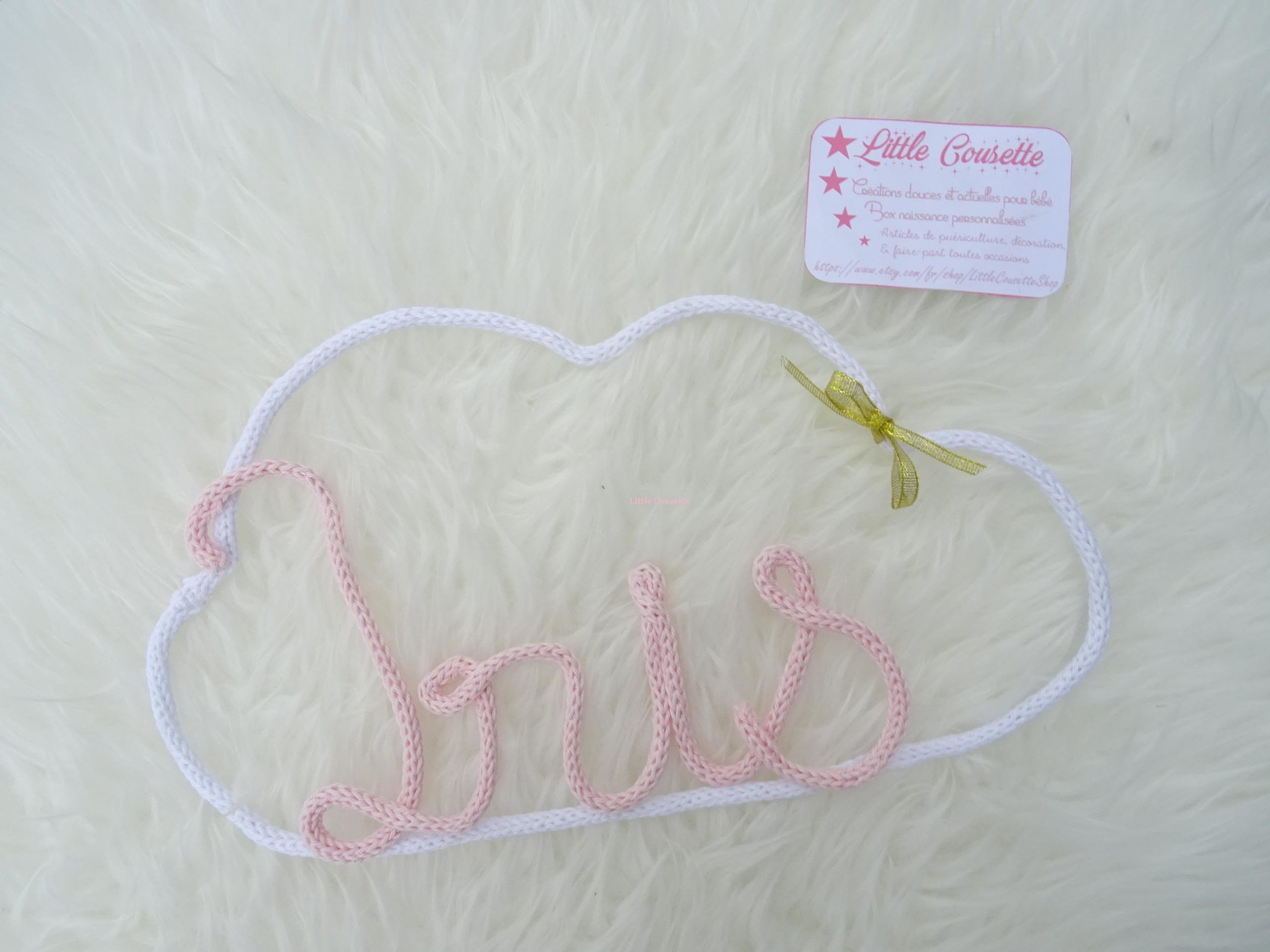 Prénom de bébé en tricotin – Image 4