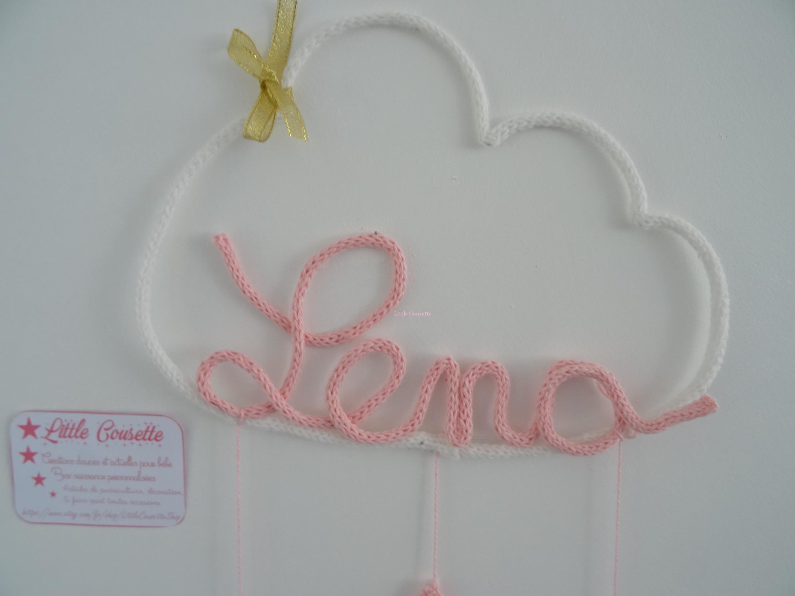 Prénom de bébé en tricotin – Image 3