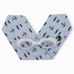Lunettes de natation avec Bandeau Rayures Ancres Moustaches