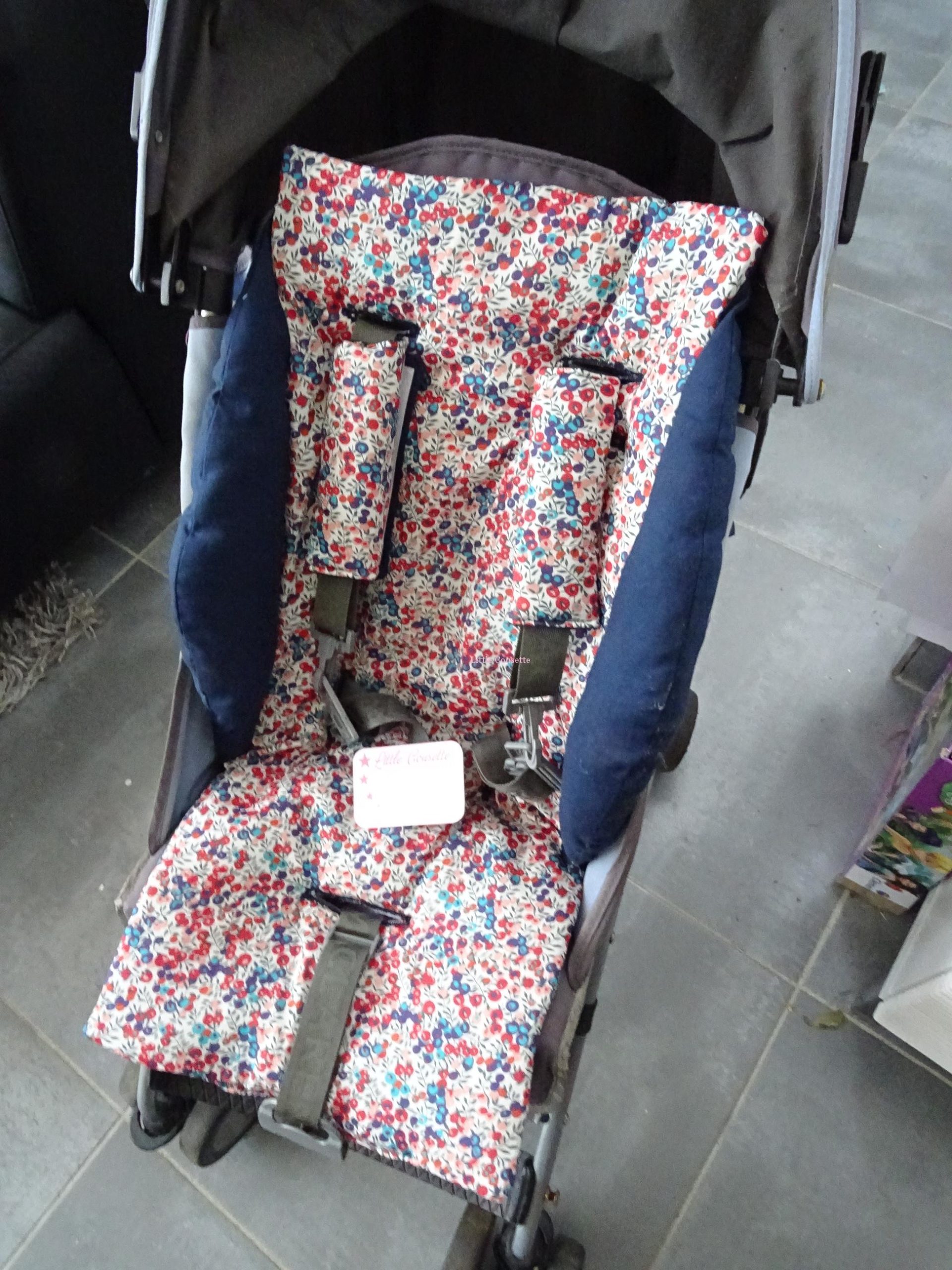 Kit confort poussette molletonné + cache-sangles vrai tissu LIBERTY of LONDON – Image 7