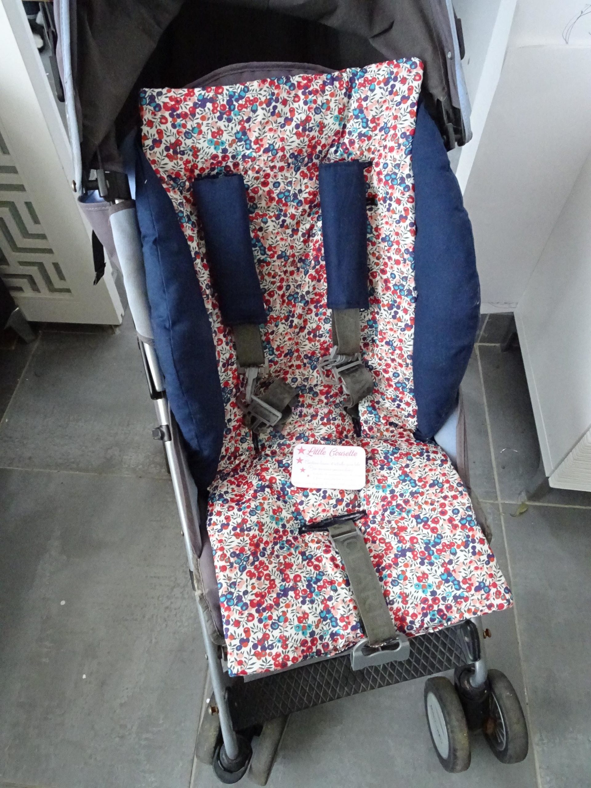 Kit confort poussette molletonné + cache-sangles vrai tissu LIBERTY of LONDON – Image 4