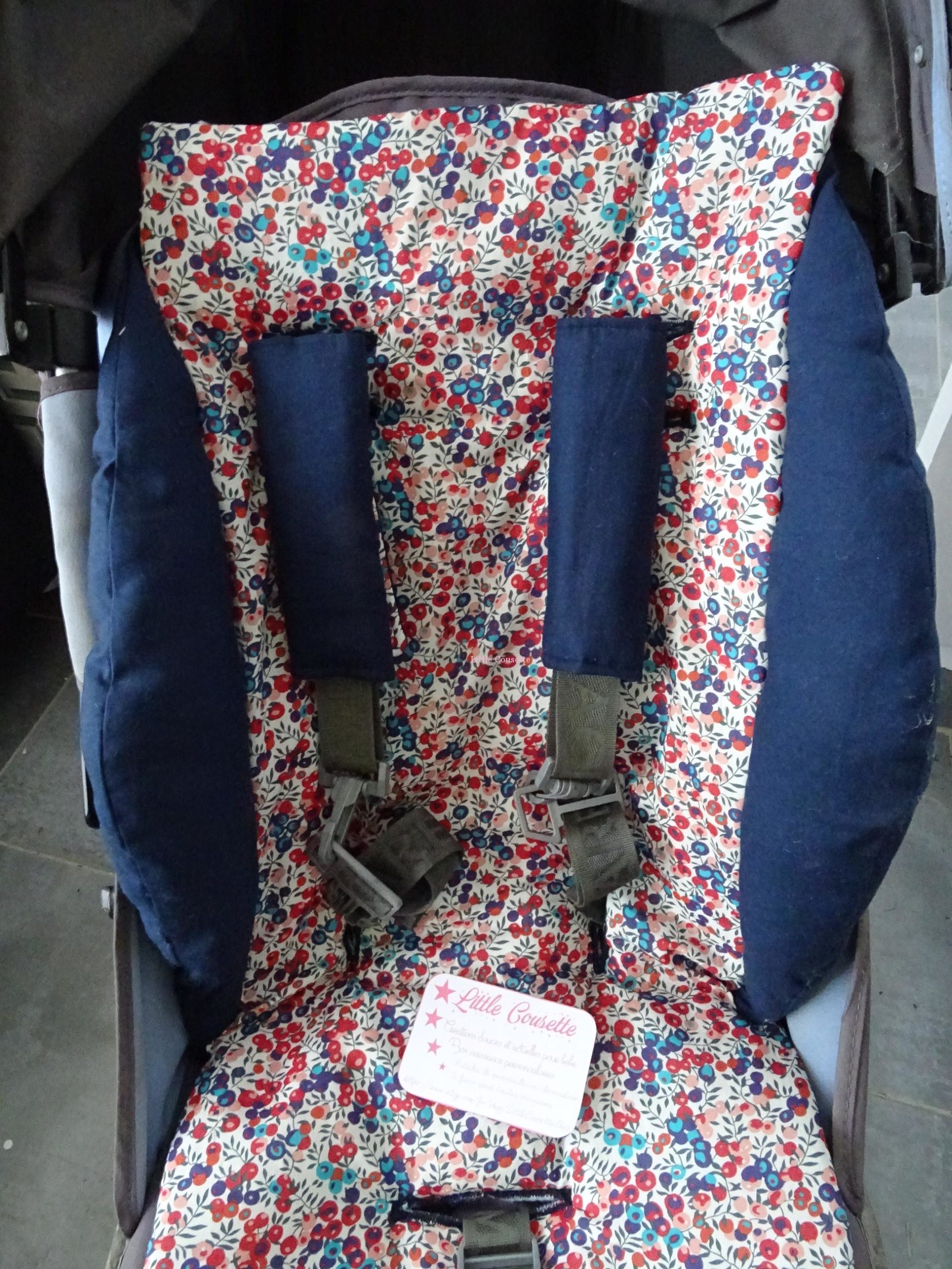 Kit confort poussette molletonné + cache-sangles vrai tissu LIBERTY of LONDON – Image 2