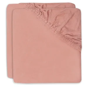 Drap-housse berceau Jersey 40/50×80/90cm Rosewood (2 pièces)