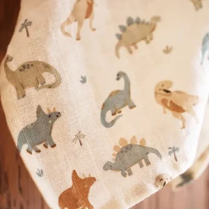 Lange Gaze de Coton 70x70cm Dinosaure Roarsome (lot de 3)