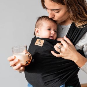 Echarpe de portage Bio Noir Baby On Earth