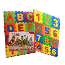 Tapis puzzle en mousse EVA avec lettres de l&rsquo;alphabet et chiffres
