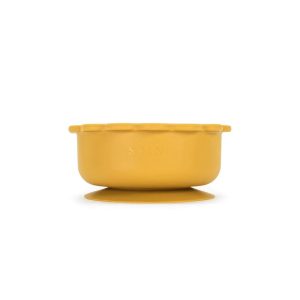Bol silicone avec ventouse petit lion Ocre
