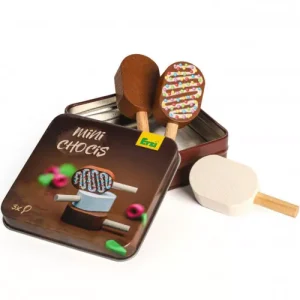 Bâtonnets glacés au chocolat en bois Erzi