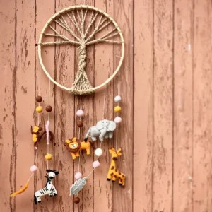 Attrape-rêves fait à la main _ Animaux de la savane