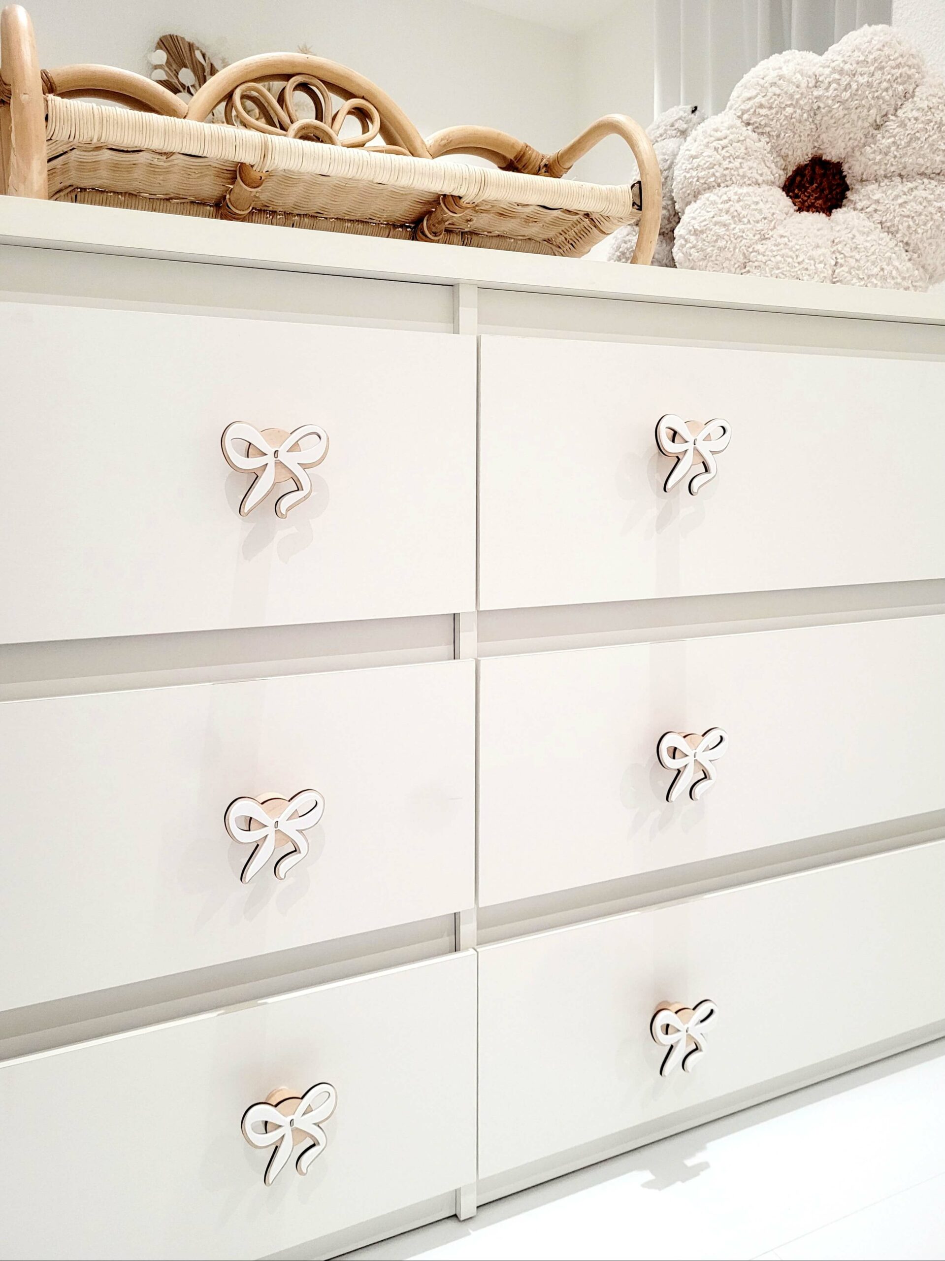 Poignée de tiroir ou de porte noeud blanc – Image 2