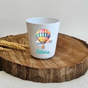 Gobelet enfant personnalisable – Montgolfière