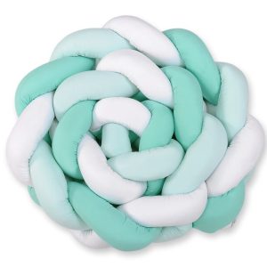 Tresse de lit XXL 360cm Menthe Blanc