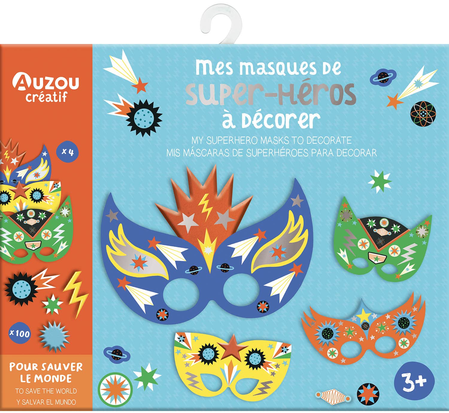 Ma pochette d’artiste – Mes masques de super héros à décorer