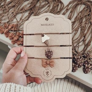 Lot de 3 colliers Glace, Fraise et Noeud