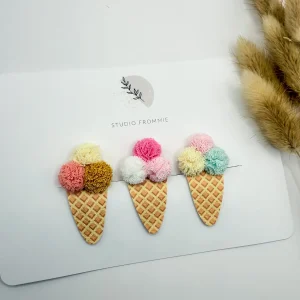 Petites barrettes glaces lot de 3