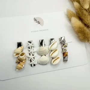 Pinces à cheveux coquillages