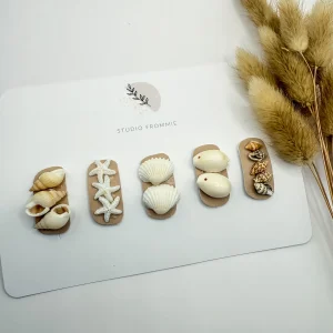 Barrettes antidérapantes coquillages