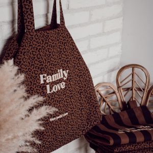 Cabas XXL Léopard Marron FAMILY LOVE