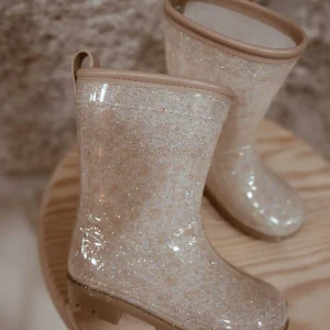 Bottes de pluie Mrs Ertha – Bouquet silhouette paillettes