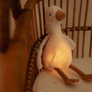 Peluche musicale et lumineuse Oie bruits blancs