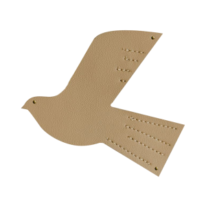 Oiseau en cuir taille S caramel