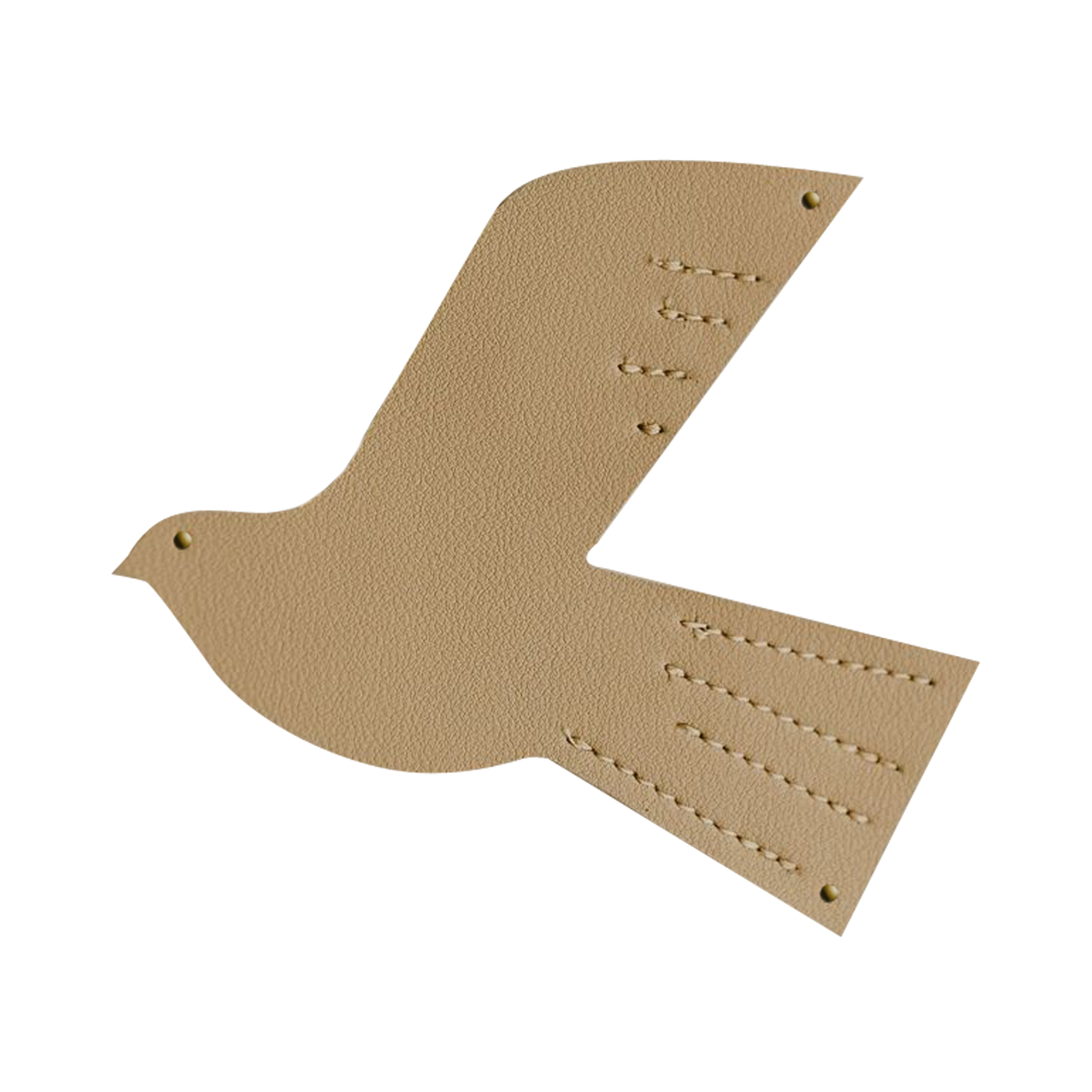 Oiseau en cuir taille S caramel – Image 2